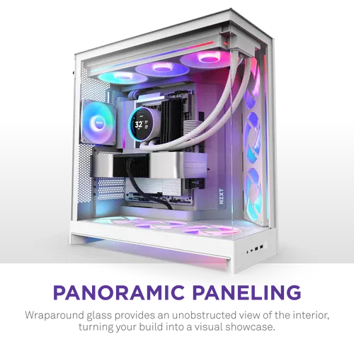 NZXT H9 Flow RGB White Large Dual-Chamber Mid-Tower ATX Airflow Case 7 NZXT H9 Flow RGB White Large Dual-Chamber Mid-Tower ATX Airflow Case - Ảnh 7
