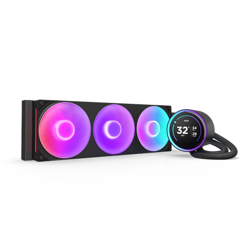NZXT Kraken Elite 420 RGB V2 Black AIO Liquid CPU Cooler - 2.72 inch IPS LCD & RGB, 420mm radiator, F420 RGB Core Fan 1 NZXT Kraken Elite 420 RGB V2 Black AIO Liquid CPU Cooler - 2.72 inch IPS LCD & RGB, 420mm radiator, F420 RGB Core Fan