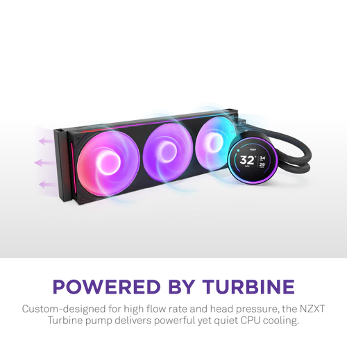 NZXT Kraken Elite 420 RGB V2 Black AIO Liquid CPU Cooler - 2.72 inch IPS LCD & RGB, 420mm radiator, F420 RGB Core Fan 2 NZXT Kraken Elite 420 RGB V2 Black AIO Liquid CPU Cooler - 2.72 inch IPS LCD & RGB, 420mm radiator, F420 RGB Core Fan - Ảnh 2