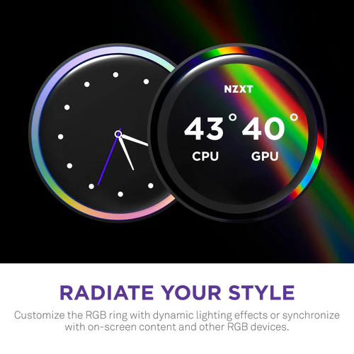 NZXT Kraken Elite 420 RGB V2 White AIO Liquid CPU Cooler - 2.72 inch IPS LCD & RGB, 420mm radiator, F420 RGB Core Fan 9 NZXT Kraken Elite 420 RGB V2 White AIO Liquid CPU Cooler - 2.72 inch IPS LCD & RGB, 420mm radiator, F420 RGB Core Fan - Ảnh 9