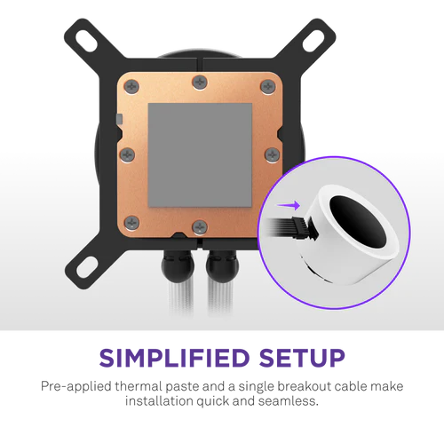 NZXT Kraken Plus 360 RGB V2 White AIO Liquid CPU Cooler - 1.54 inch LCD, 360mm radiator, F360 RGB Core (EV) Fan 6 NZXT Kraken Plus 360 RGB V2 White AIO Liquid CPU Cooler - 1.54 inch LCD, 360mm radiator, F360 RGB Core (EV) Fan - Ảnh 6