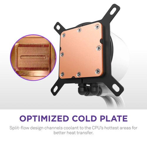 NZXT Kraken Plus 360 RGB V2 White AIO Liquid CPU Cooler - 1.54 inch LCD, 360mm radiator, F360 RGB Core (EV) Fan 8 NZXT Kraken Plus 360 RGB V2 White AIO Liquid CPU Cooler - 1.54 inch LCD, 360mm radiator, F360 RGB Core (EV) Fan - Ảnh 8