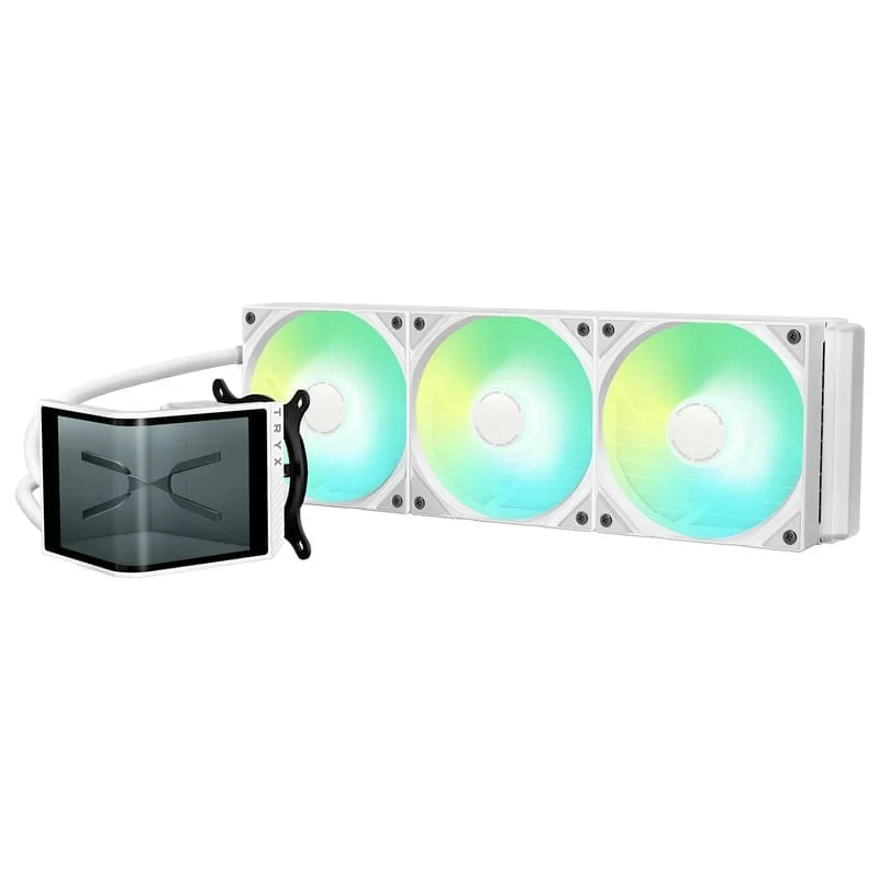 TRYX PANORAMA SE ARGB 360 WHITE AIO Liquid CPU Cooler - 6.5inch curved screen, 360mm radiator, Asetek Adela pump, 3x ARGB Gen2 Fans 5 TRYX PANORAMA SE ARGB 360 WHITE AIO Liquid CPU Cooler - 6.5inch curved screen, 360mm radiator, Asetek Adela pump, 3x ARGB Gen2 Fans - Ảnh 5
