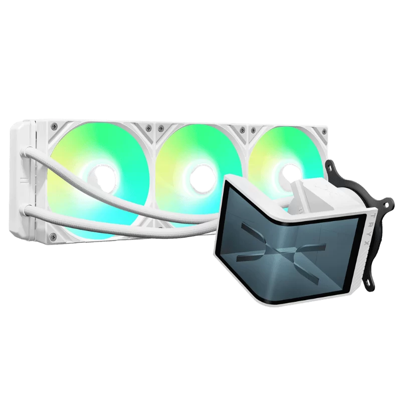 TRYX PANORAMA SE ARGB 360 WHITE AIO Liquid CPU Cooler - 6.5inch curved screen, 360mm radiator, Asetek Adela pump, 3x ARGB Gen2 Fans 1 TRYX PANORAMA SE ARGB 360 WHITE AIO Liquid CPU Cooler - 6.5inch curved screen, 360mm radiator, Asetek Adela pump, 3x ARGB Gen2 Fans