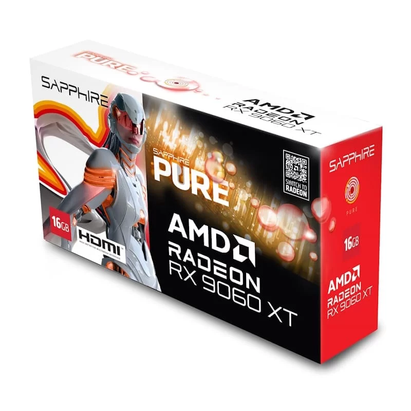 SAPPHIRE PURE AMD Radeon™ RX 9060XT GAMING OC 16GB Graphics Card 4 SAPPHIRE PURE AMD Radeon™ RX 9060XT GAMING OC 16GB Graphics Card - Ảnh 4