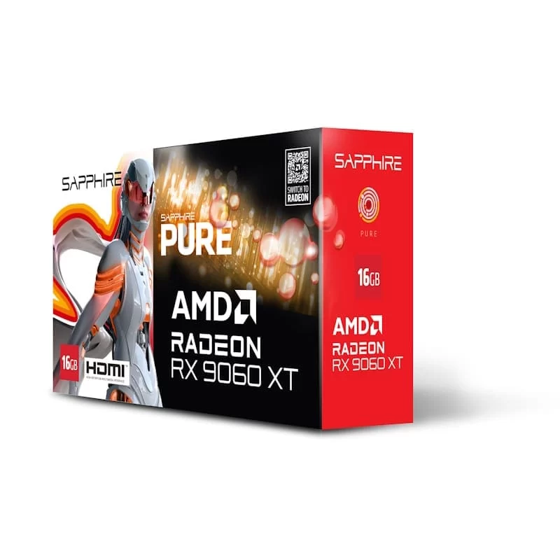 SAPPHIRE PURE AMD Radeon™ RX 9060XT GAMING OC 16GB Graphics Card 3 SAPPHIRE PURE AMD Radeon™ RX 9060XT GAMING OC 16GB Graphics Card - Ảnh 3