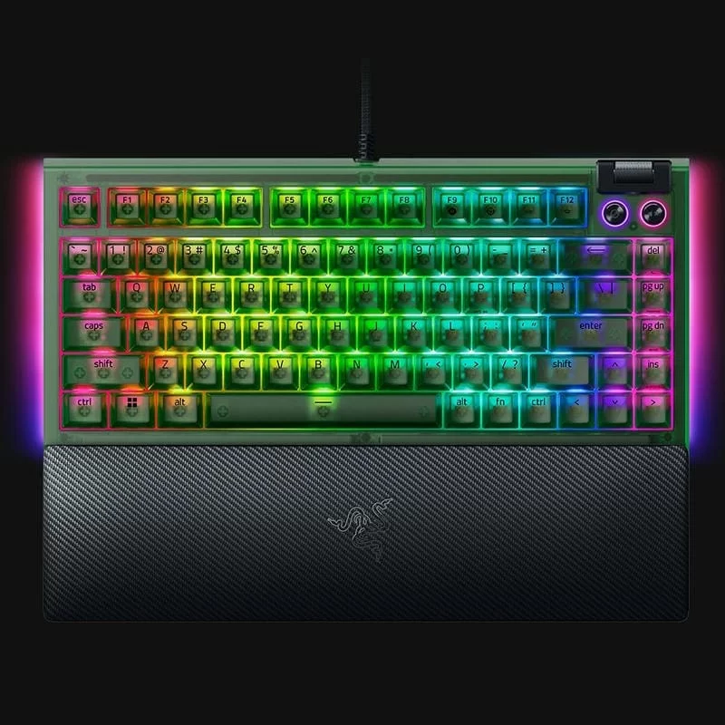 Razer BlackWidow V4 75% Phantom Green Tactile Gaming Mechanical Keyboard - Razer™ Orange Tactile Mechanical switches Gen-3 7 Razer BlackWidow V4 75% Phantom Green Tactile Gaming Mechanical Keyboard - Razer™ Orange Tactile Mechanical switches Gen-3 - Ảnh 7