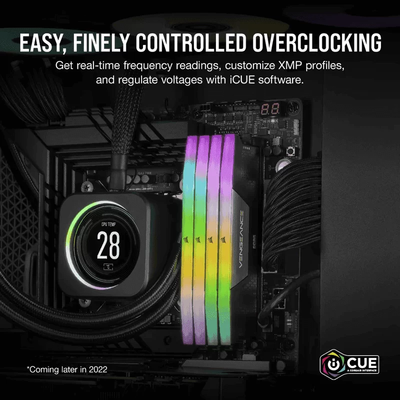 CORSAIR Vengeance RGB 48GB Memory Kit - Black, 48GB (2x24GB) DDR5, 5600MHz, CL40 DDR5 (CMH48GX5M2B5600C40) 8 CORSAIR Vengeance RGB 48GB Memory Kit - Black, 48GB (2x24GB) DDR5, 5600MHz, CL40 DDR5 (CMH48GX5M2B5600C40) - Ảnh 8