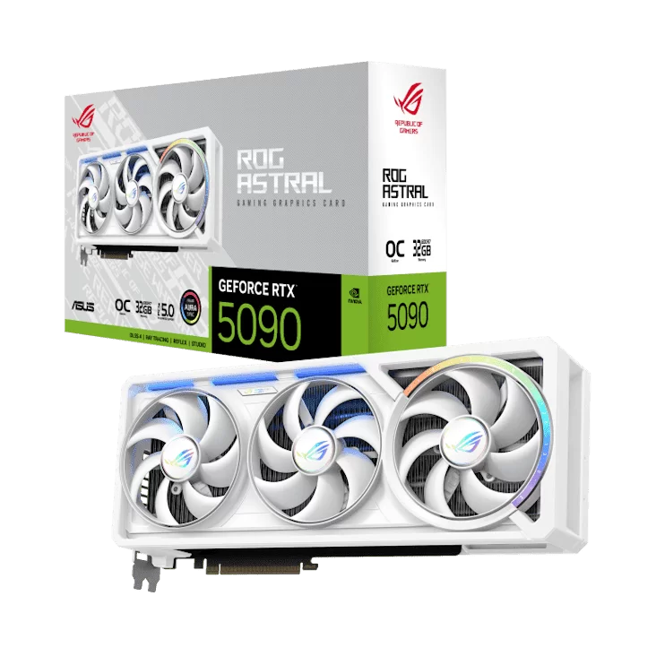 ASUS ROG Astral GeForce RTX 5090 WHITE OC Edition 32GB GDDR7 (ROG-ASTRAL-RTX5090-O32G-WHITE) Graphics Card 1 ASUS ROG Astral GeForce RTX 5090 WHITE OC Edition 32GB GDDR7 (ROG-ASTRAL-RTX5090-O32G-WHITE) Graphics Card