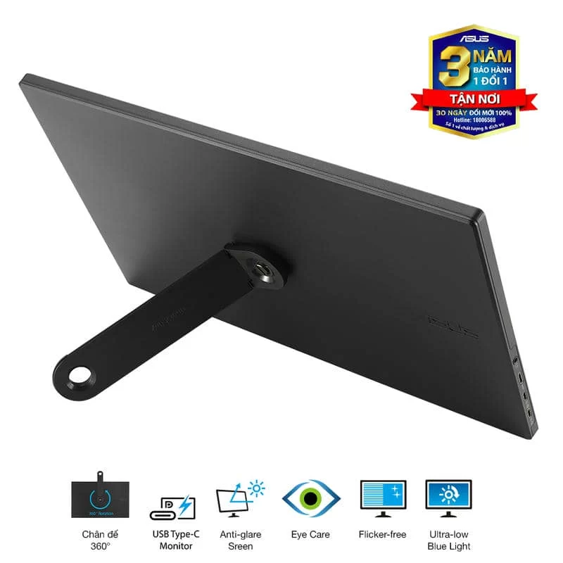 ASUS ZenScreen MB169CK Portable Monitor - 15.6", Full-HD 60Hz 5ms, IPS, Eye Care, Blue Light Filter, Dual USB-C, Mini-HDMI 6 ASUS ZenScreen MB169CK Portable Monitor - 15.6", Full-HD 60Hz 5ms, IPS, Eye Care, Blue Light Filter, Dual USB-C, Mini-HDMI - Ảnh 6