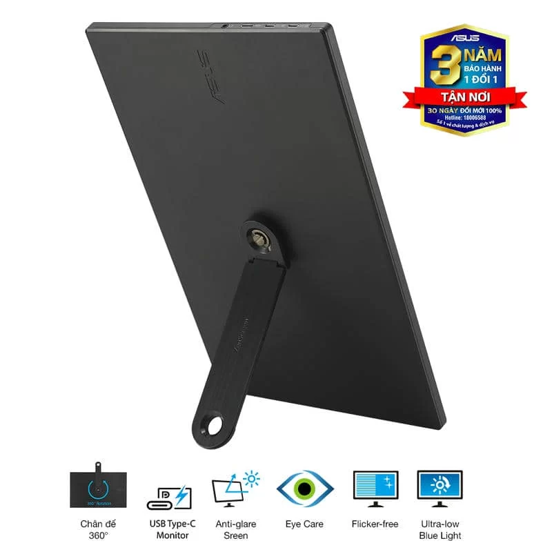 ASUS ZenScreen MB169CK Portable Monitor - 15.6", Full-HD 60Hz 5ms, IPS, Eye Care, Blue Light Filter, Dual USB-C, Mini-HDMI 7 ASUS ZenScreen MB169CK Portable Monitor - 15.6", Full-HD 60Hz 5ms, IPS, Eye Care, Blue Light Filter, Dual USB-C, Mini-HDMI - Ảnh 7