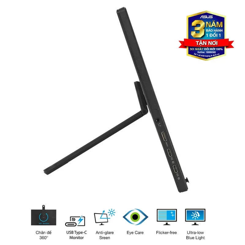 ASUS ZenScreen MB169CK Portable Monitor - 15.6", Full-HD 60Hz 5ms, IPS, Eye Care, Blue Light Filter, Dual USB-C, Mini-HDMI 8 ASUS ZenScreen MB169CK Portable Monitor - 15.6", Full-HD 60Hz 5ms, IPS, Eye Care, Blue Light Filter, Dual USB-C, Mini-HDMI - Ảnh 8