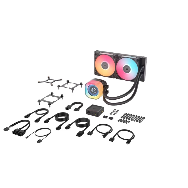 CORSAIR iCUE LINK TITAN 240 RX LCD AIO Liquid CPU Cooler (CW-9061022-WW) - Black, 240mm radiator, 2.1" (480x480) IPS Dispaly, iCUE LINK System Hub included 4 CORSAIR iCUE LINK TITAN 240 RX LCD AIO Liquid CPU Cooler (CW-9061022-WW) - Black, 240mm radiator, 2.1" (480x480) IPS Dispaly, iCUE LINK System Hub included - Ảnh 4