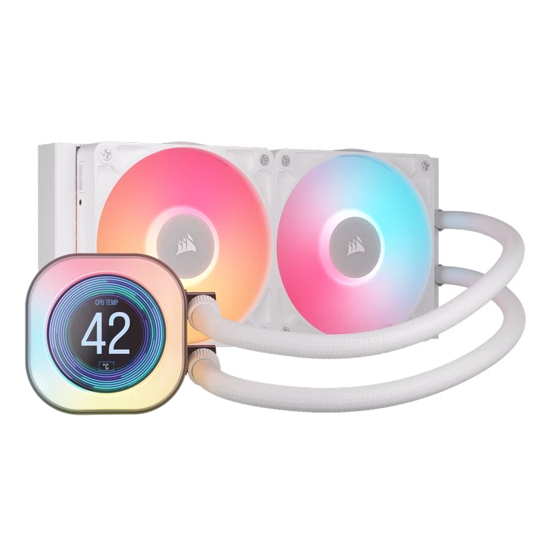 CORSAIR iCUE LINK TITAN 240 RX LCD AIO Liquid CPU Cooler (CW-9061025-WW) - White, 240mm radiator, 2.1" (480x480) IPS Dispaly, iCUE LINK System Hub included 1 CORSAIR iCUE LINK TITAN 240 RX LCD AIO Liquid CPU Cooler (CW-9061025-WW) - White, 240mm radiator, 2.1" (480x480) IPS Dispaly, iCUE LINK System Hub included