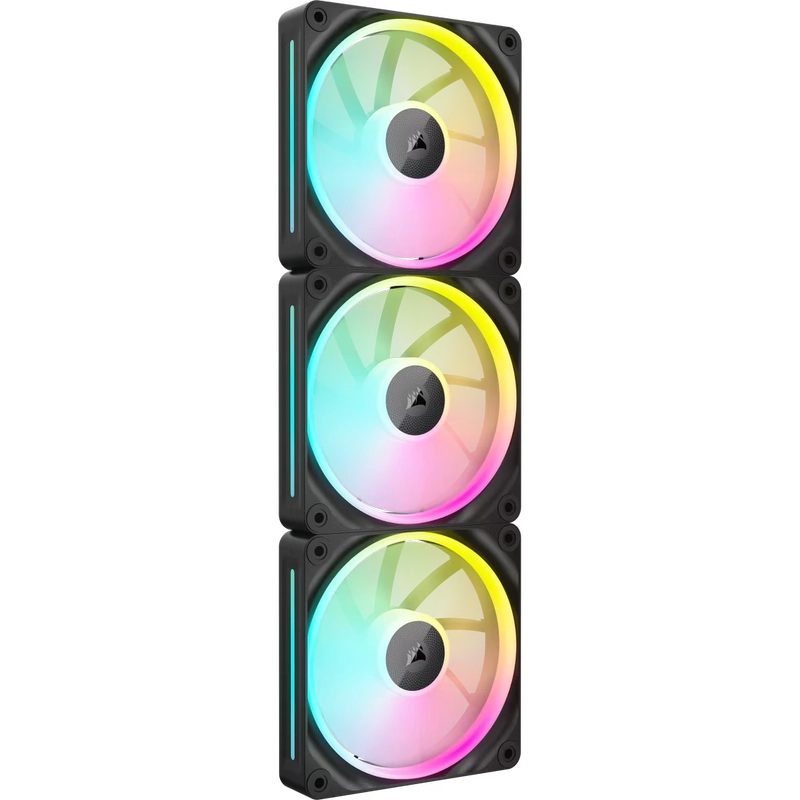 CORSAIR iCUE LINK LX120 RGB Black 120mm PWM Fans Starter Kit Fans - 120mm 2400RPM Static Pressure RGB Fan 2 CORSAIR iCUE LINK LX120 RGB Black 120mm PWM Fans Starter Kit Fans - 120mm 2400RPM Static Pressure RGB Fan - Ảnh 2
