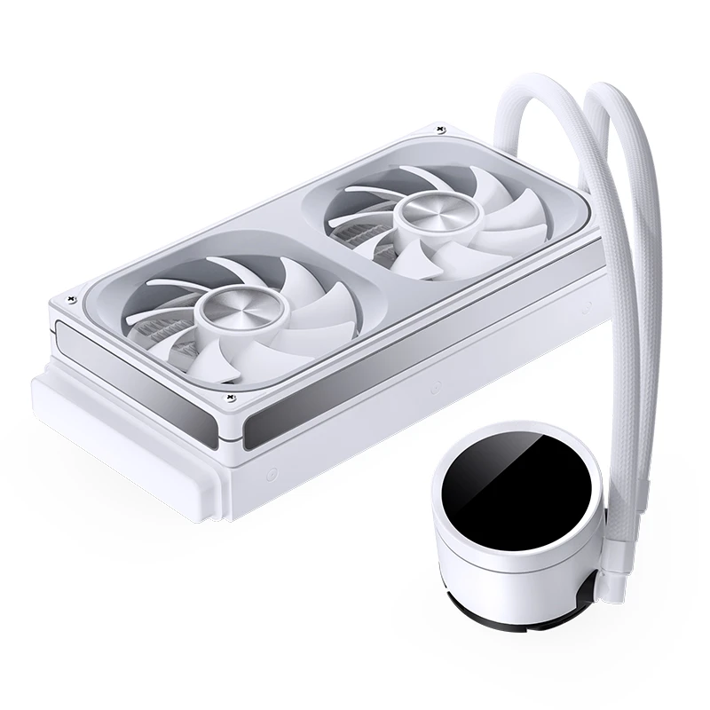 JONSBO TH-240 White AIO Liquid Cooling - 240mm radiator, Single Frame Unit 2x120mm 3Pin ARGB Fans 1 JONSBO TH-240 White AIO Liquid Cooling - 240mm radiator, Single Frame Unit 2x120mm 3Pin ARGB Fans