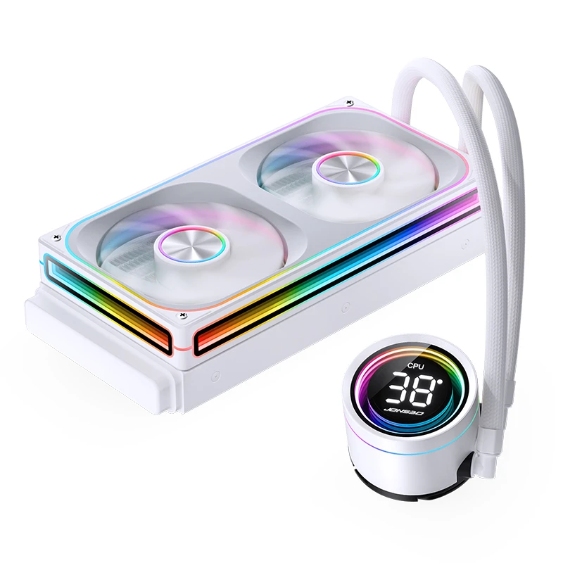 JONSBO TH-240 White AIO Liquid Cooling - 240mm radiator, Single Frame Unit 2x120mm 3Pin ARGB Fans 18 JONSBO TH-240 White AIO Liquid Cooling - 240mm radiator, Single Frame Unit 2x120mm 3Pin ARGB Fans - Ảnh 18