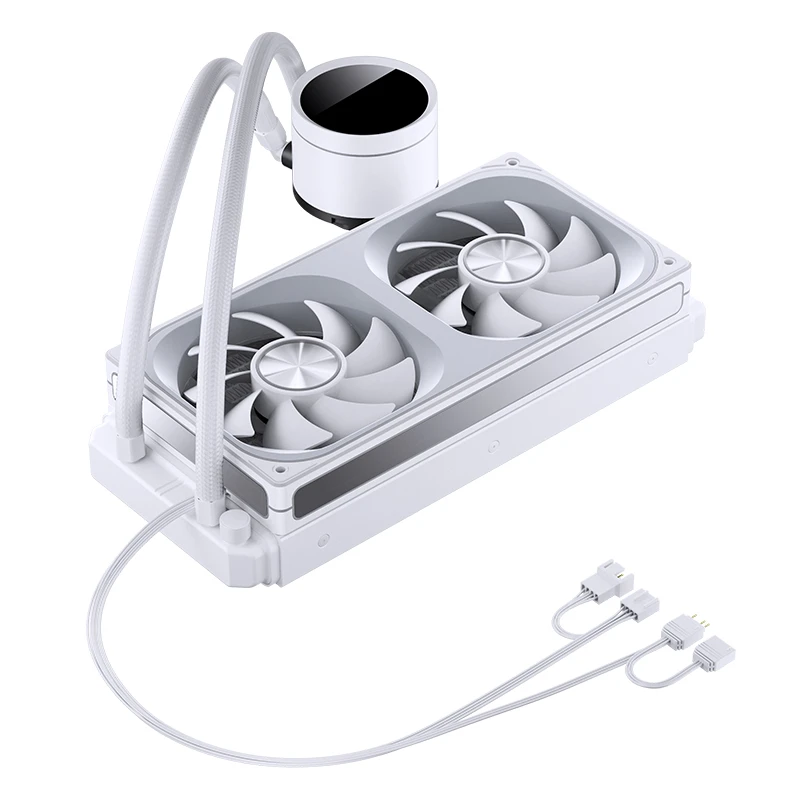JONSBO TH-240 White AIO Liquid Cooling - 240mm radiator, Single Frame Unit 2x120mm 3Pin ARGB Fans 4 JONSBO TH-240 White AIO Liquid Cooling - 240mm radiator, Single Frame Unit 2x120mm 3Pin ARGB Fans - Ảnh 4