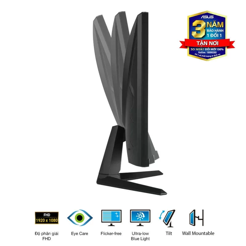 ASUS TUF VG259Q3A Gaming Monitor - 24.5" FHD 180Hz, Fast IPS, FreeSync™, 1ms (GTG), Stereo speaker, 99% sRGB 7 ASUS TUF VG259Q3A Gaming Monitor - 24.5" FHD 180Hz, Fast IPS, FreeSync™, 1ms (GTG), Stereo speaker, 99% sRGB - Ảnh 7