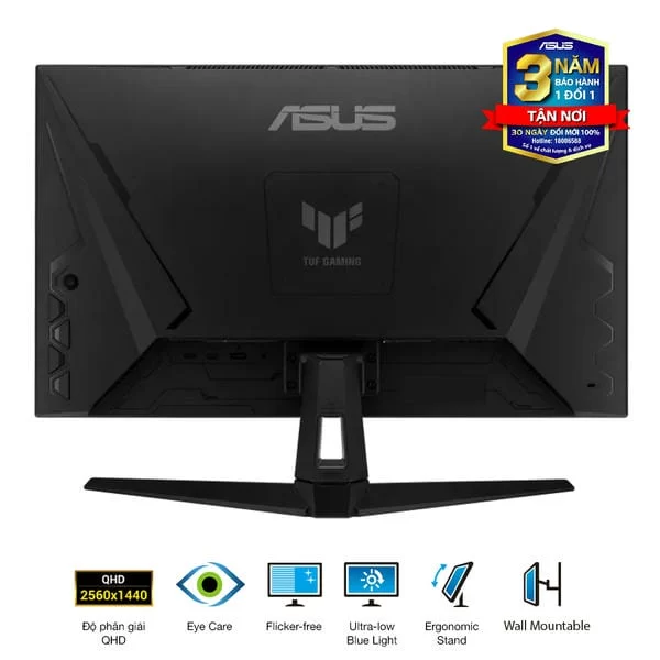 ASUS TUF VG27AQ5A Gaming Monitor - 27 inch, QHD (2560x1440) 210Hz (OC), Fast IPS, ELMB SYNC, 0,3ms GTG,Stereo speaker 6 ASUS TUF VG27AQ5A Gaming Monitor - 27 inch, QHD (2560x1440) 210Hz (OC), Fast IPS, ELMB SYNC, 0,3ms GTG,Stereo speaker - Ảnh 6
