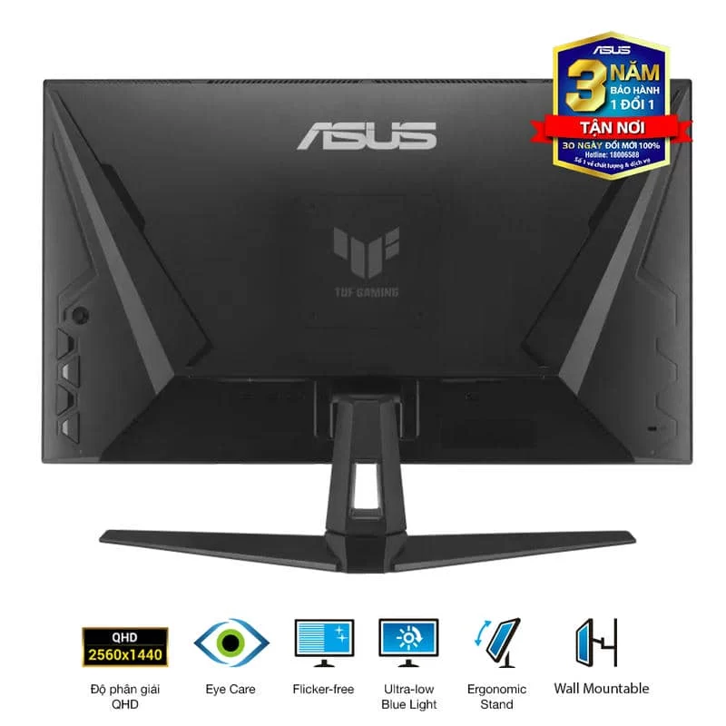 ASUS TUF VG27AQM5A Gaming Monitor - 27 inch, QHD (2560x1440) 300Hz, Fast IPS, ELMB SYNC, 0.3ms GTG, Stereo speaker, 95% DCI-P3, DisplayWidget Center 5 ASUS TUF VG27AQM5A Gaming Monitor - 27 inch, QHD (2560x1440) 300Hz, Fast IPS, ELMB SYNC, 0.3ms GTG, Stereo speaker, 95% DCI-P3, DisplayWidget Center - Ảnh 5