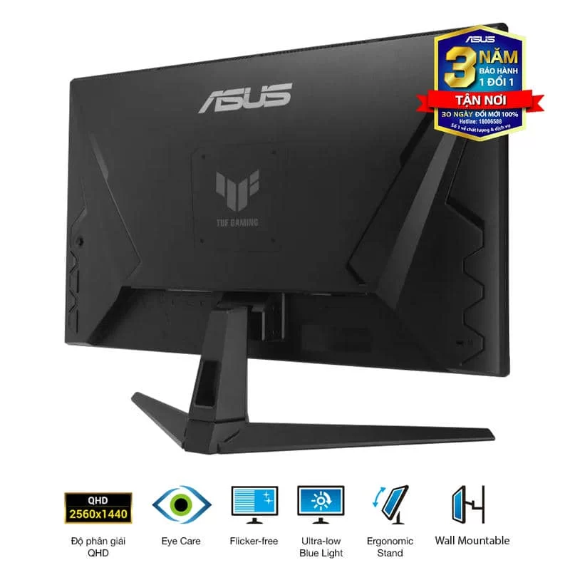 ASUS TUF VG27AQM5A Gaming Monitor - 27 inch, QHD (2560x1440) 300Hz, Fast IPS, ELMB SYNC, 0.3ms GTG, Stereo speaker, 95% DCI-P3, DisplayWidget Center 6 ASUS TUF VG27AQM5A Gaming Monitor - 27 inch, QHD (2560x1440) 300Hz, Fast IPS, ELMB SYNC, 0.3ms GTG, Stereo speaker, 95% DCI-P3, DisplayWidget Center - Ảnh 6