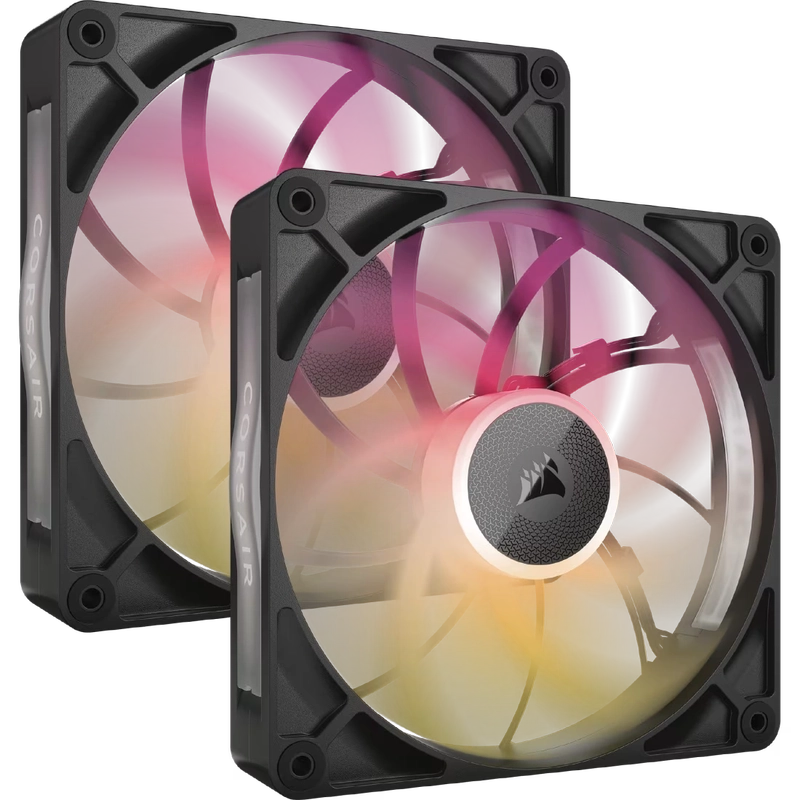 CORSAIR iCUE LINK RX140 MAX RGB Black 140mm PWM Thick Fans Starter Kit Fans - 2x 140mm PWM Fan, iCUE LINK System Hub included 1 CORSAIR iCUE LINK RX140 MAX RGB Black 140mm PWM Thick Fans Starter Kit Fans - 2x 140mm PWM Fan, iCUE LINK System Hub included