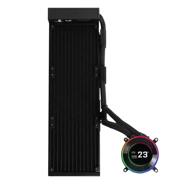 Lian Li Hydroshift II LCD-C 360N Black AIO Liquid CPU Cooler - 2.1 inch IPS 480×480 res LCD Screen 2 Lian Li Hydroshift II LCD-C 360N Black AIO Liquid CPU Cooler - 2.1 inch IPS 480×480 res LCD Screen - Ảnh 2