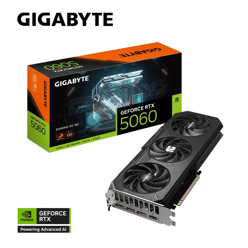 GIGABYTE GeForce RTX 5060 GAMING OC 8G (GV-N5060GAMING OC-8GD) Graphics Card 2 GIGABYTE GeForce RTX 5060 GAMING OC 8G (GV-N5060GAMING OC-8GD) Graphics Card - Ảnh 2