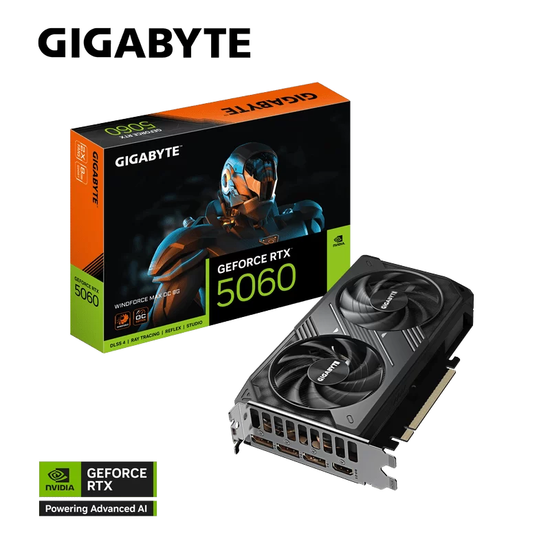 GIGABYTE GeForce RTX 5060 WINDFORCE MAX OC 8G (GV-N5060WF2MAX OC-8GD) Graphics Card 2 GIGABYTE GeForce RTX 5060 WINDFORCE MAX OC 8G (GV-N5060WF2MAX OC-8GD) Graphics Card - Ảnh 2