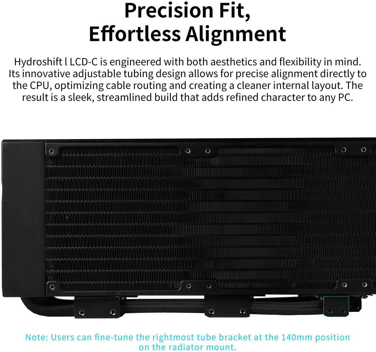 Lian Li Hydroshift II LCD-C 360TL Black AIO Liquid CPU Cooler - 3 x UNI FAN TL Wireless, 2.1 inch IPS 480×480 res LCD Screen 6 Lian Li Hydroshift II LCD-C 360TL Black AIO Liquid CPU Cooler - 3 x UNI FAN TL Wireless, 2.1 inch IPS 480×480 res LCD Screen - Ảnh 6