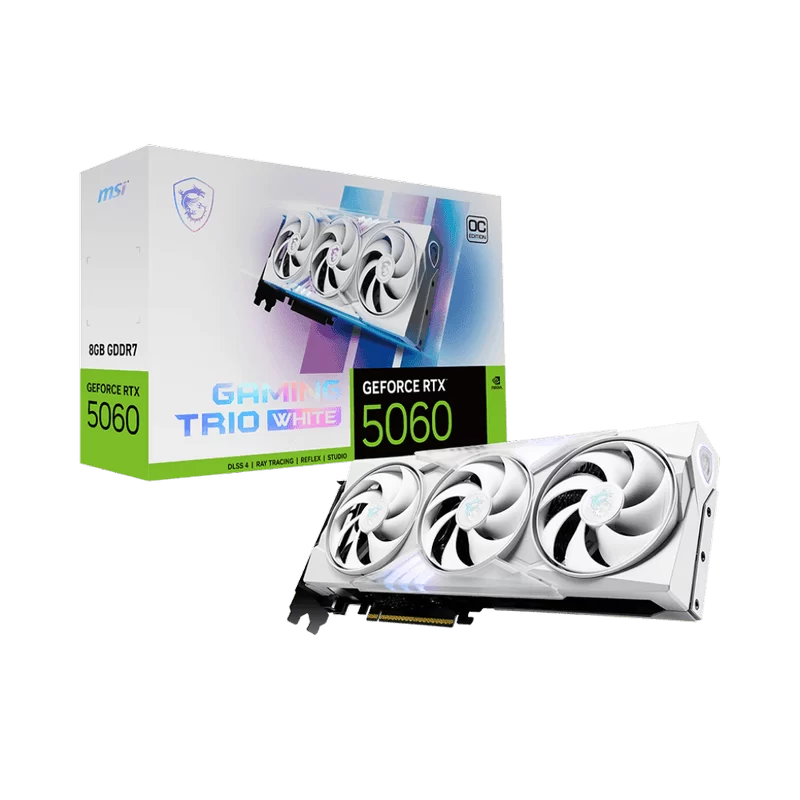 MSI GeForce RTX 5060 8G GAMING TRIO OC WHITE Graphics Card 1 MSI GeForce RTX 5060 8G GAMING TRIO OC WHITE Graphics Card