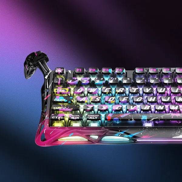 GravaStar Mercury V75 Pro - Neon Graffiti - Magnetic HE Gaming Keyboard 4 GravaStar Mercury V75 Pro - Neon Graffiti - Magnetic HE Gaming Keyboard - Ảnh 4