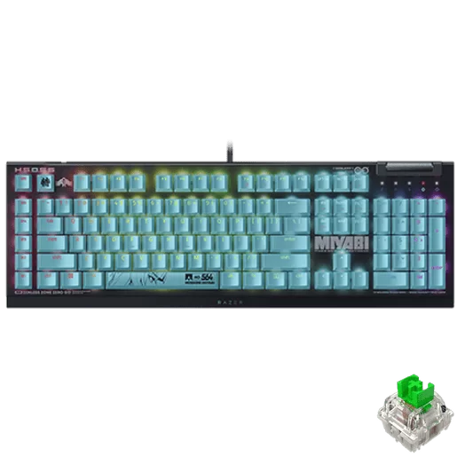 Razer BlackWidow V4 X Zenless Zone Zero Edition Edition Gaming Mechanical Keyboard - Full Size Wired, Chroma RGB, Razer Green Switch, US Layout, FRML