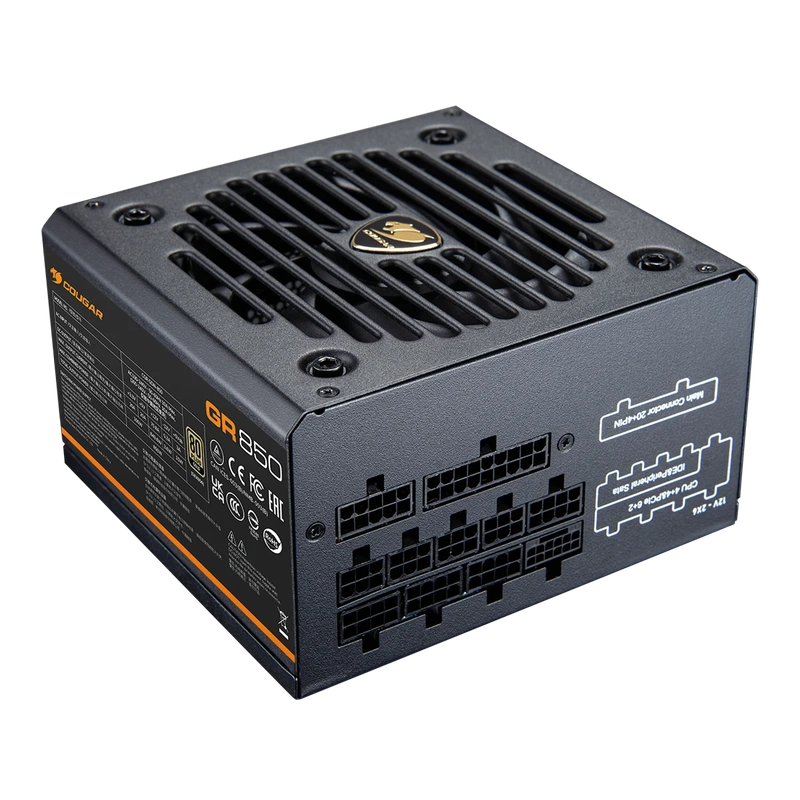 Cougar GR 850 850W 80 Plus Gold, Full-Modular, PCIe 5.1, ATX3.1, PCIe 12V-2X6 PSU 1 Cougar GR 850 850W 80 Plus Gold, Full-Modular, PCIe 5.1, ATX3.1, PCIe 12V-2X6 PSU
