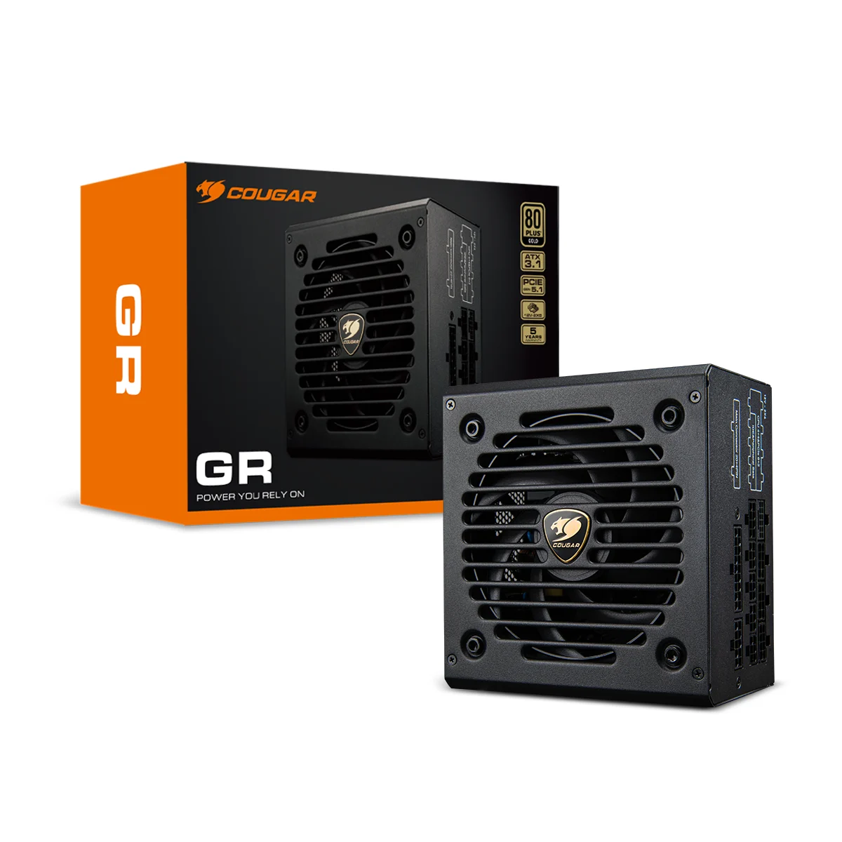 Cougar GR 850 850W 80 Plus Gold, Full-Modular, PCIe 5.1, ATX3.1, PCIe 12V-2X6 PSU 2 Cougar GR 850 850W 80 Plus Gold, Full-Modular, PCIe 5.1, ATX3.1, PCIe 12V-2X6 PSU - Ảnh 2