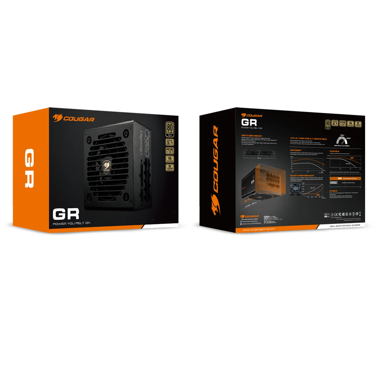 Cougar GR 850 850W 80 Plus Gold, Full-Modular, PCIe 5.1, ATX3.1, PCIe 12V-2X6 PSU 13 Cougar GR 850 850W 80 Plus Gold, Full-Modular, PCIe 5.1, ATX3.1, PCIe 12V-2X6 PSU - Ảnh 13