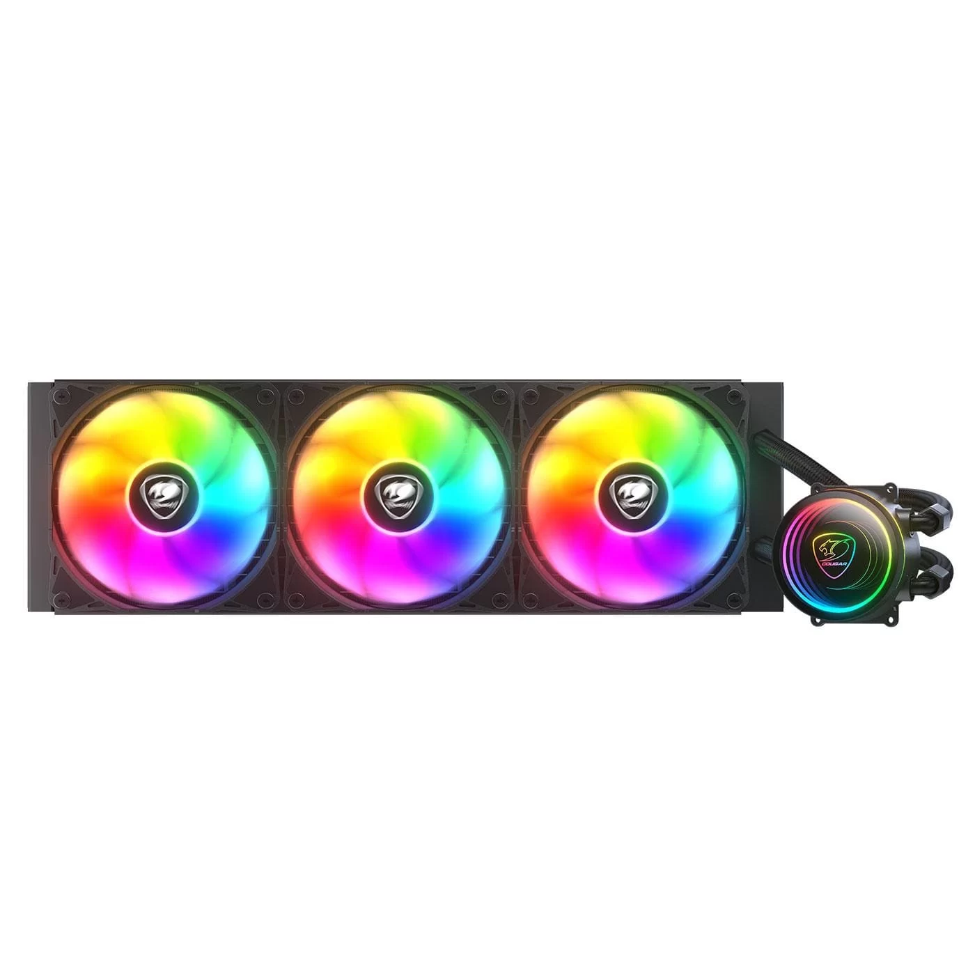 Cougar POSEIDON ELITE ARGB 360 AIO Liquid CPU Cooler - Black, 3x 120mm ARGB Fans 2 Cougar POSEIDON ELITE ARGB 360 AIO Liquid CPU Cooler - Black, 3x 120mm ARGB Fans - Ảnh 2