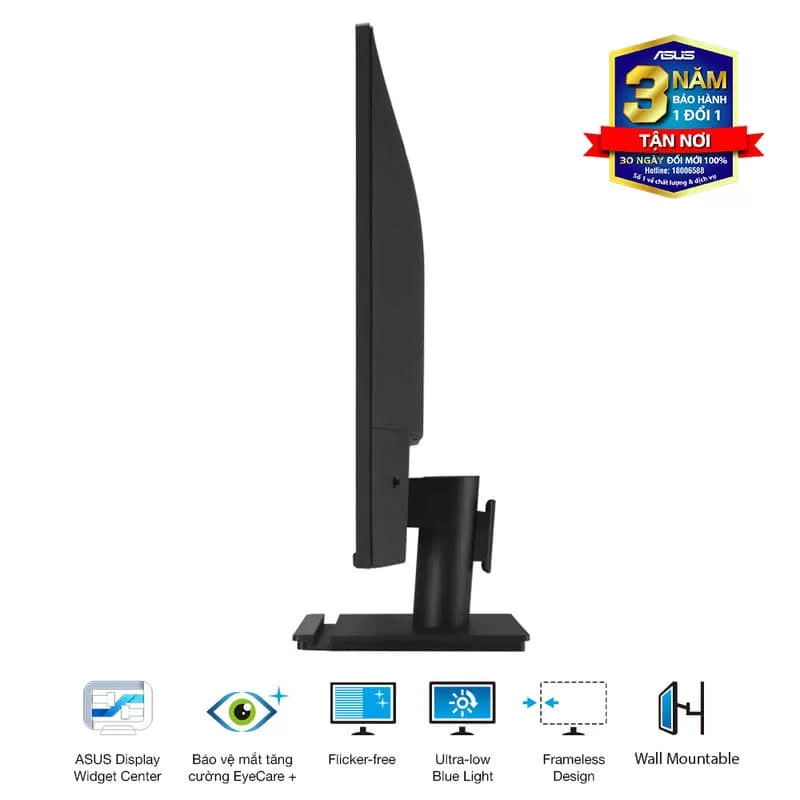 ASUS VA27AQ Eye Care Monitor - 27 inch, IPS QHD (2560 x 1440) Frameless, 75Hz, D-Sub (VGA) + DisplayPort + HDMI 8 ASUS VA27AQ Eye Care Monitor - 27 inch, IPS QHD (2560 x 1440) Frameless, 75Hz, D-Sub (VGA) + DisplayPort + HDMI - Ảnh 8