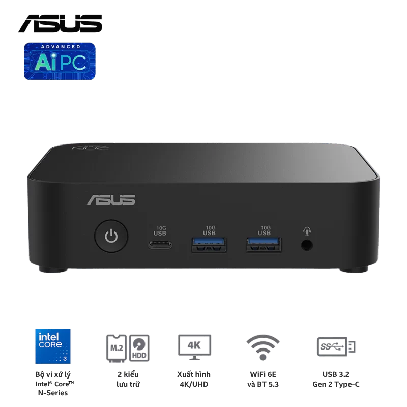 ASUS NUC 14 Essential (RNUC14MNK9700000) Desktop mini PC - Intel N97, Intel® UHD Graphics, DDR5-4800, 1x NVMe, 1x SATA, 1x HDMI, 1x DP, Wi-Fi 6E AX211, NoOS 1 ASUS NUC 14 Essential (RNUC14MNK9700000) Desktop mini PC - Intel N97, Intel® UHD Graphics, DDR5-4800, 1x NVMe, 1x SATA, 1x HDMI, 1x DP, Wi-Fi 6E AX211, NoOS