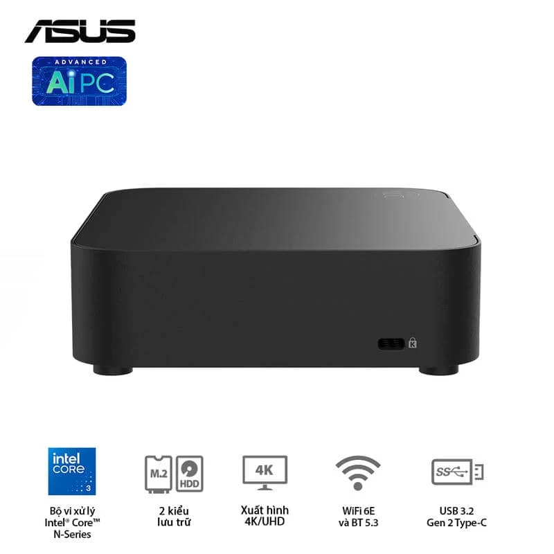 ASUS NUC 14 Essential (RNUC14MNK9700000) Desktop mini PC - Intel N97, Intel® UHD Graphics, DDR5-4800, 1x NVMe, 1x SATA, 1x HDMI, 1x DP, Wi-Fi 6E AX211, NoOS 9 ASUS NUC 14 Essential (RNUC14MNK9700000) Desktop mini PC - Intel N97, Intel® UHD Graphics, DDR5-4800, 1x NVMe, 1x SATA, 1x HDMI, 1x DP, Wi-Fi 6E AX211, NoOS - Ảnh 9