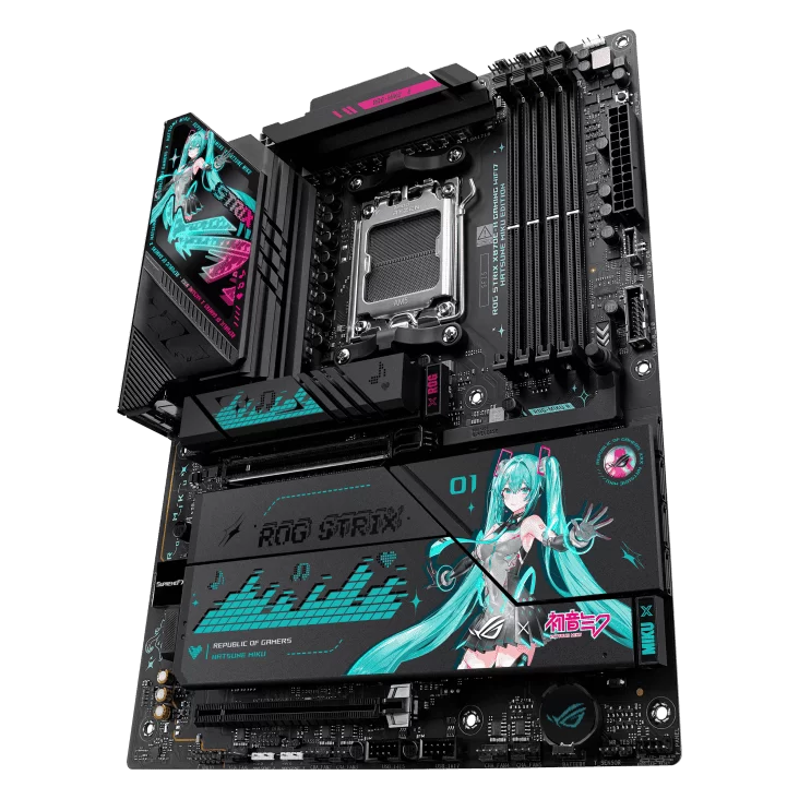 ASUS ROG STRIX X870E-H GAMING WIFI7 Hatsune Miku Edition Mainboard 13 ASUS ROG STRIX X870E-H GAMING WIFI7 Hatsune Miku Edition Mainboard - Ảnh 13