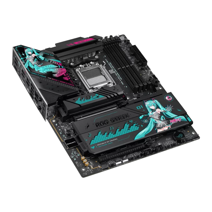 ASUS ROG STRIX X870E-H GAMING WIFI7 Hatsune Miku Edition Mainboard 4 ASUS ROG STRIX X870E-H GAMING WIFI7 Hatsune Miku Edition Mainboard - Ảnh 4