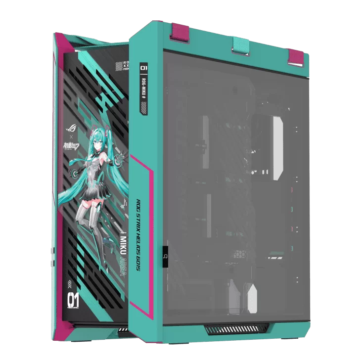 ASUS ROG Strix Helios II Hatsune Miku Edition EATX mid-tower case 2 ASUS ROG Strix Helios II Hatsune Miku Edition EATX mid-tower case - Ảnh 2