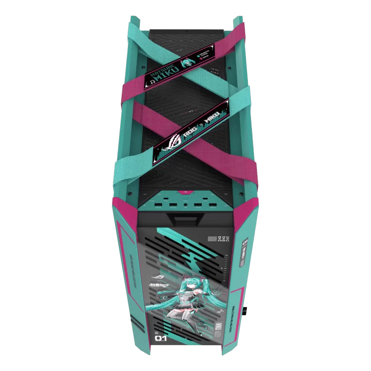 ASUS ROG Strix Helios II Hatsune Miku Edition EATX mid-tower case 4 ASUS ROG Strix Helios II Hatsune Miku Edition EATX mid-tower case - Ảnh 4