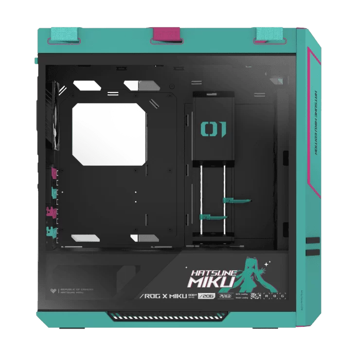 ASUS ROG Strix Helios II Hatsune Miku Edition EATX mid-tower case 7 ASUS ROG Strix Helios II Hatsune Miku Edition EATX mid-tower case - Ảnh 7