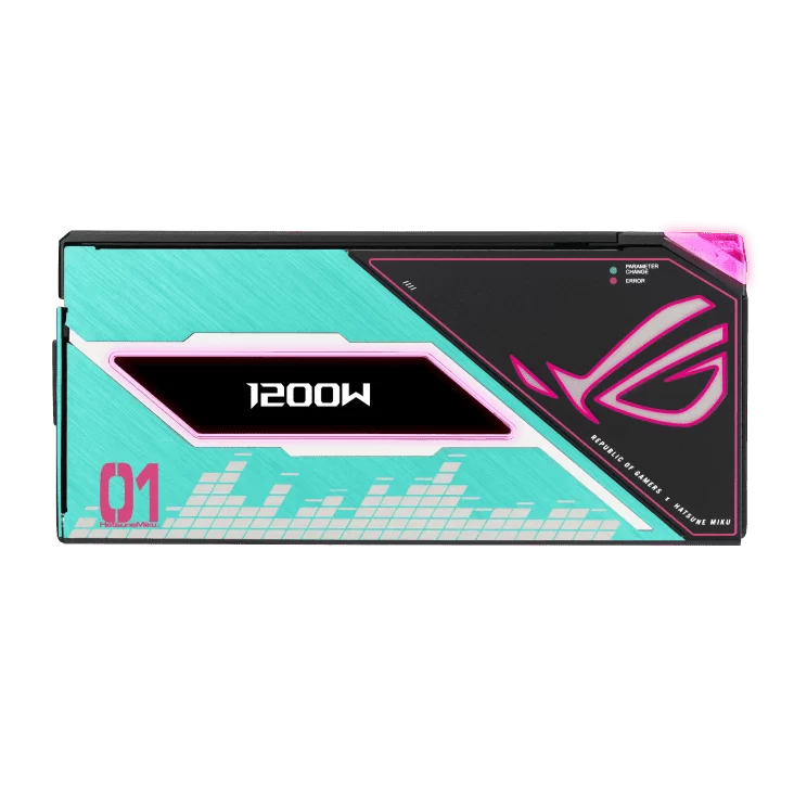 ASUS ROG Thor 1200W Platinum III Hatsune Miku Edition Gaming PSU - 1200W, ATX 3.1 compatible, magnetic OLED display, 80 Plus Platinum 12 ASUS ROG Thor 1200W Platinum III Hatsune Miku Edition Gaming PSU - 1200W, ATX 3.1 compatible, magnetic OLED display, 80 Plus Platinum - Ảnh 12