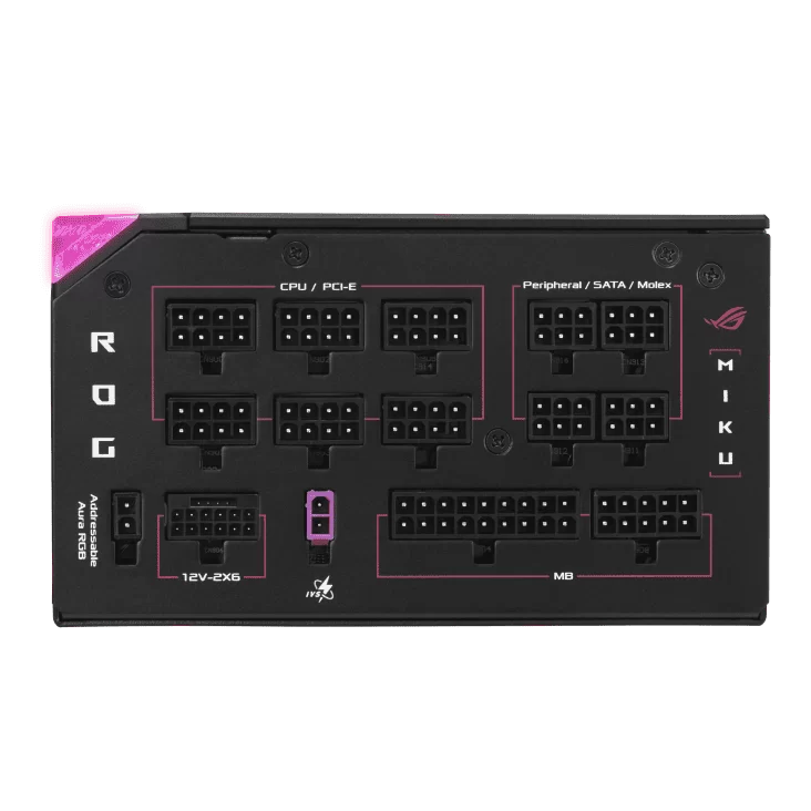 ASUS ROG Thor 1200W Platinum III Hatsune Miku Edition Gaming PSU - 1200W, ATX 3.1 compatible, magnetic OLED display, 80 Plus Platinum 4 ASUS ROG Thor 1200W Platinum III Hatsune Miku Edition Gaming PSU - 1200W, ATX 3.1 compatible, magnetic OLED display, 80 Plus Platinum - Ảnh 4