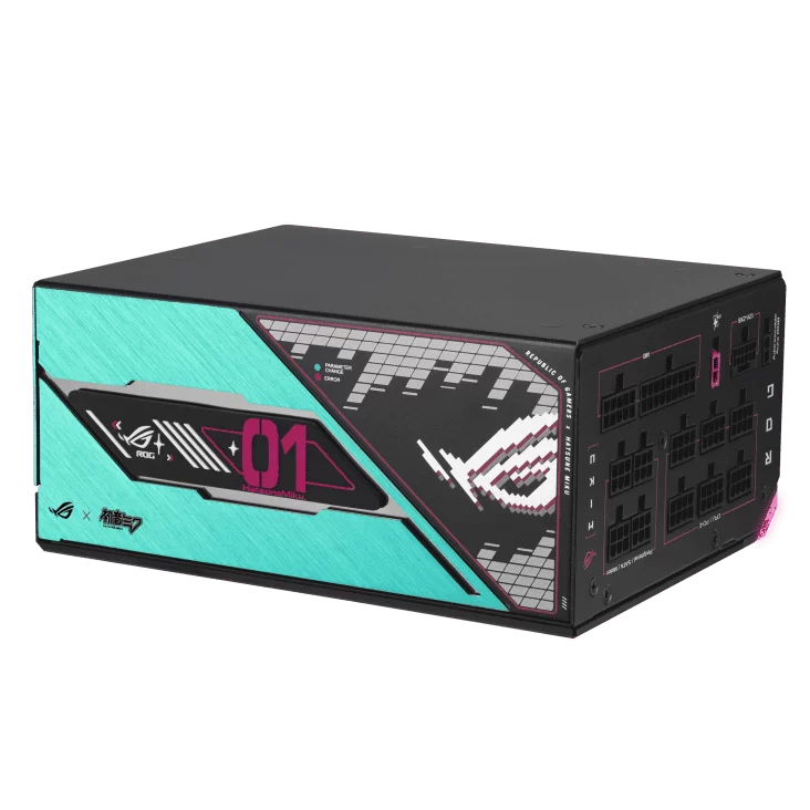 ASUS ROG Thor 1200W Platinum III Hatsune Miku Edition Gaming PSU - 1200W, ATX 3.1 compatible, magnetic OLED display, 80 Plus Platinum 6 ASUS ROG Thor 1200W Platinum III Hatsune Miku Edition Gaming PSU - 1200W, ATX 3.1 compatible, magnetic OLED display, 80 Plus Platinum - Ảnh 6