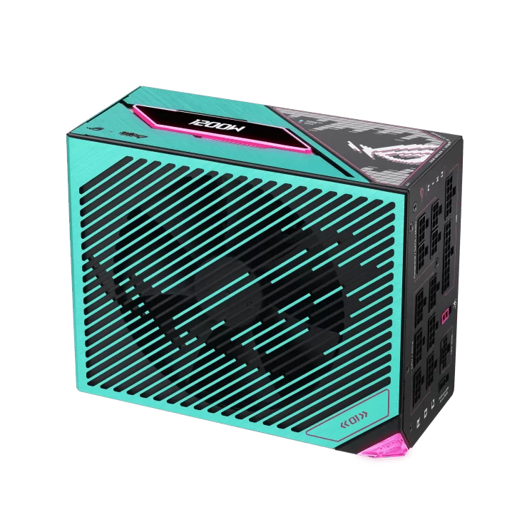 ASUS ROG Thor 1200W Platinum III Hatsune Miku Edition Gaming PSU - 1200W, ATX 3.1 compatible, magnetic OLED display, 80 Plus Platinum 8 ASUS ROG Thor 1200W Platinum III Hatsune Miku Edition Gaming PSU - 1200W, ATX 3.1 compatible, magnetic OLED display, 80 Plus Platinum - Ảnh 8